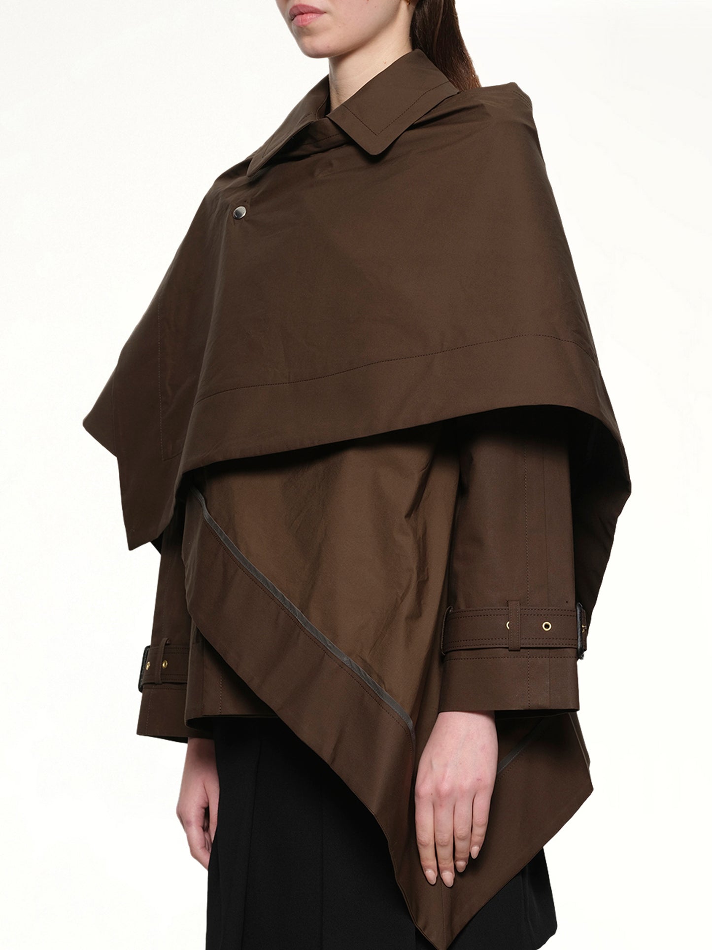 Cotton Gabardine Jacket in Brown