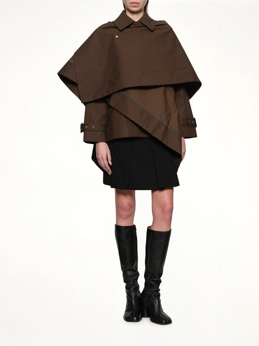 Cotton Gabardine Jacket in Brown