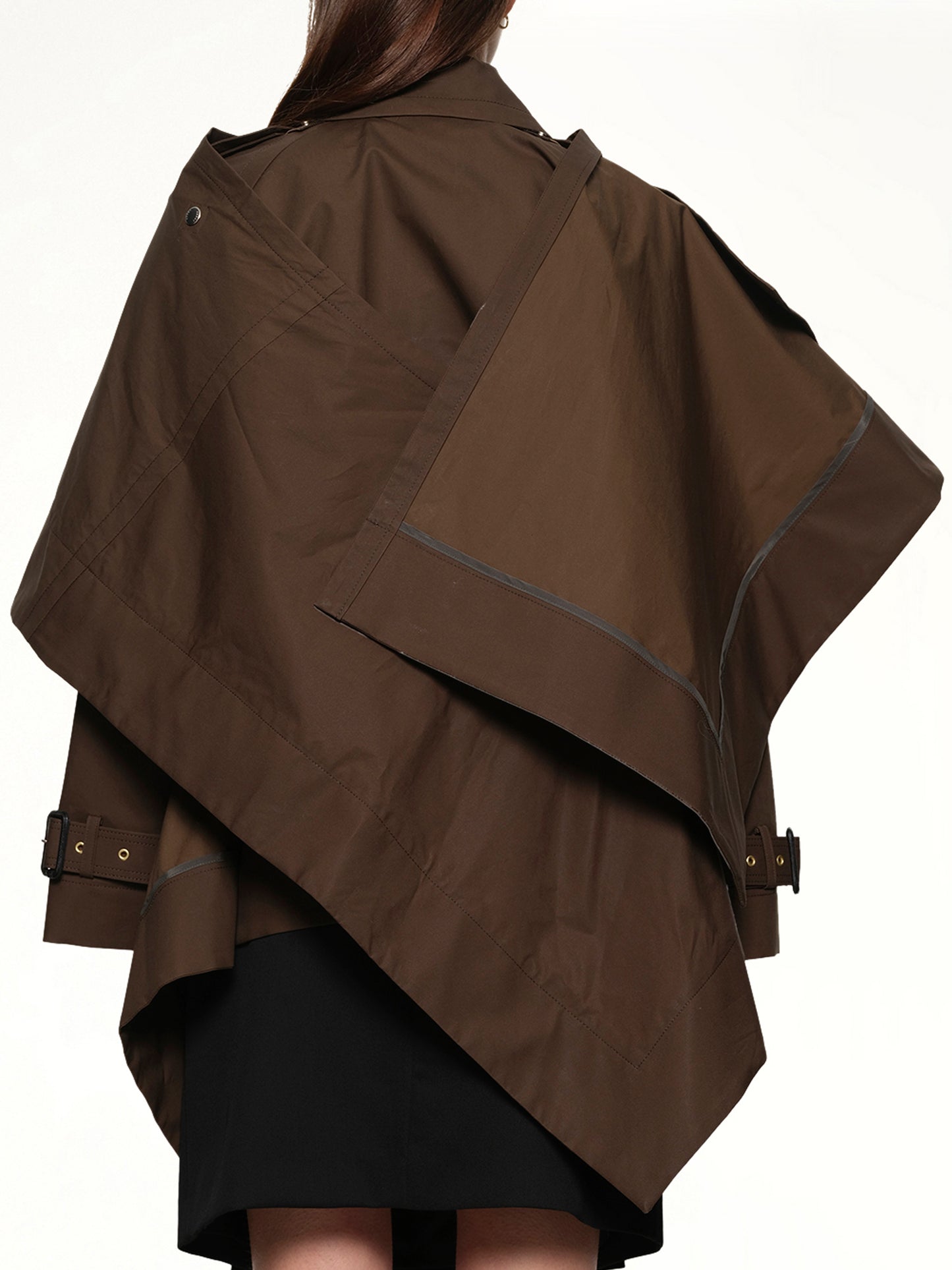 Cotton Gabardine Jacket in Brown