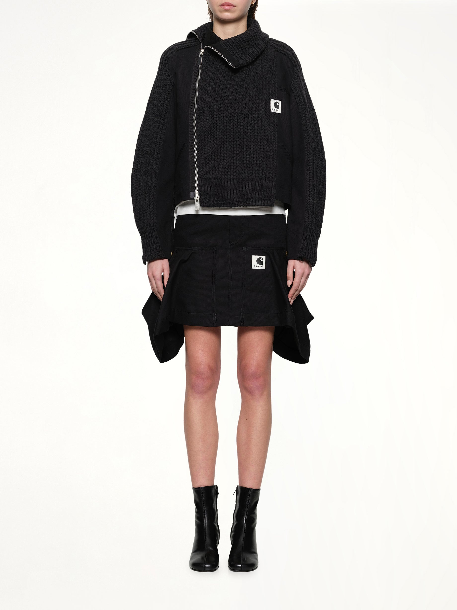 Carhartt WIP Duck x Wool Knit Blouson in Black