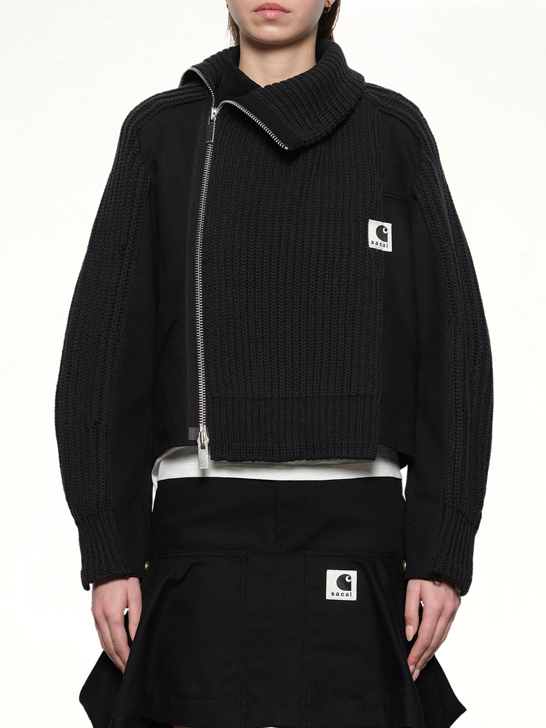 Carhartt WIP Duck x Wool Knit Blouson in Black