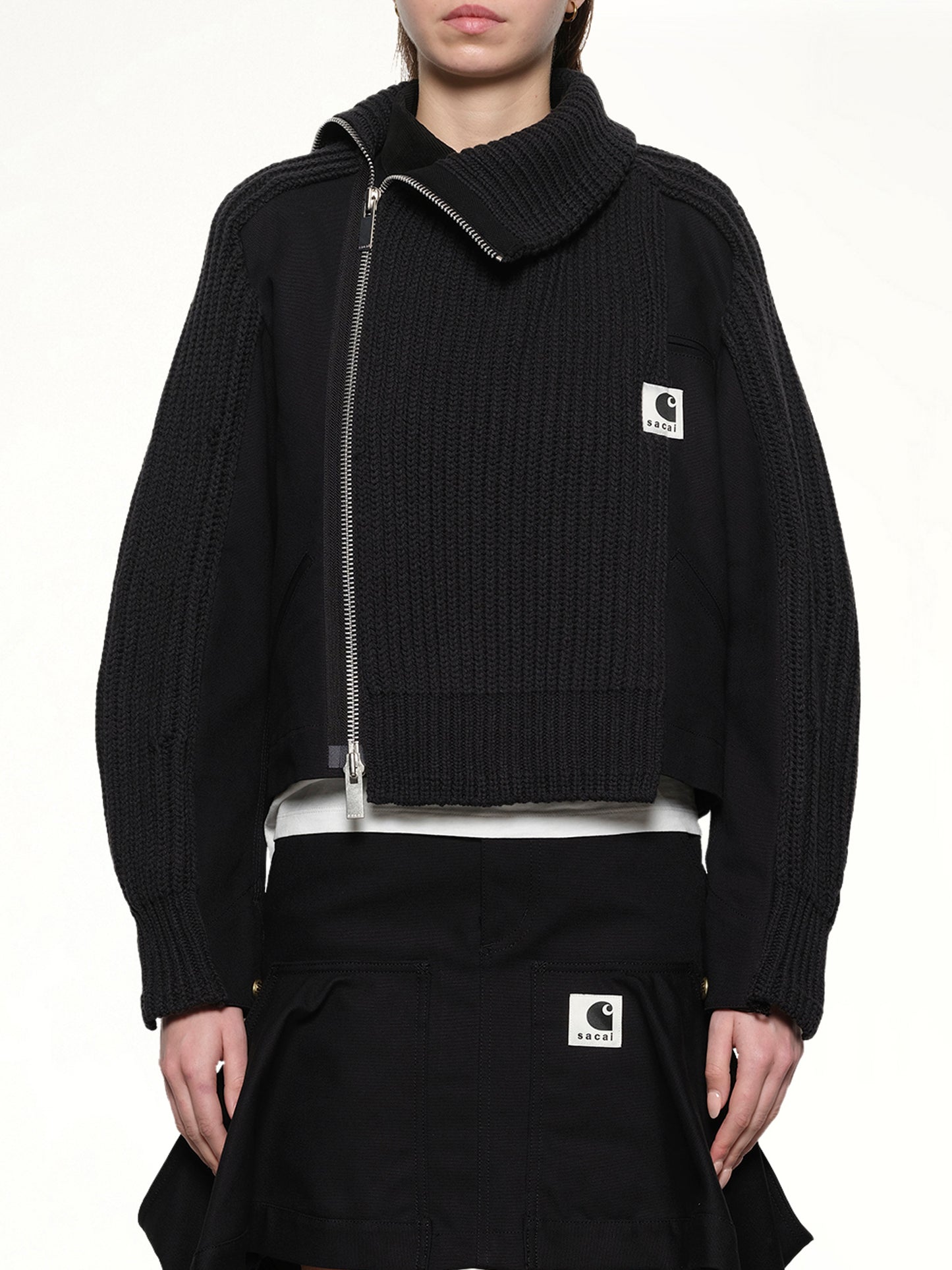 Carhartt WIP Duck x Wool Knit Blouson in Black