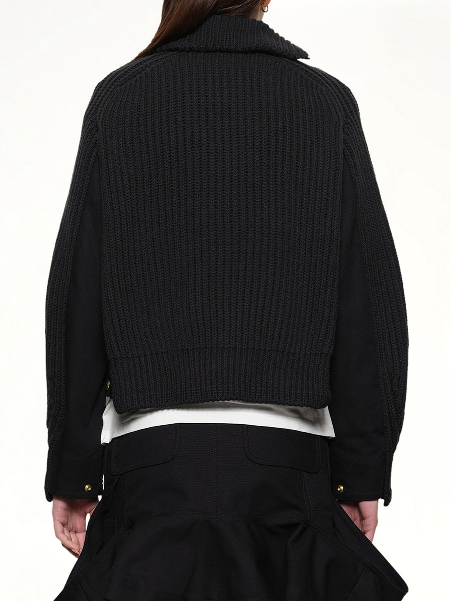 Carhartt WIP Duck x Wool Knit Blouson in Black