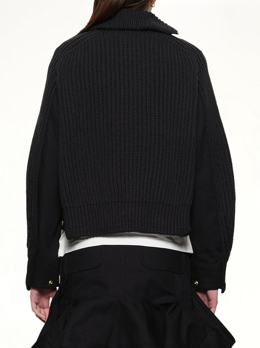 Carhartt WIP Duck x Wool Knit Blouson in Black