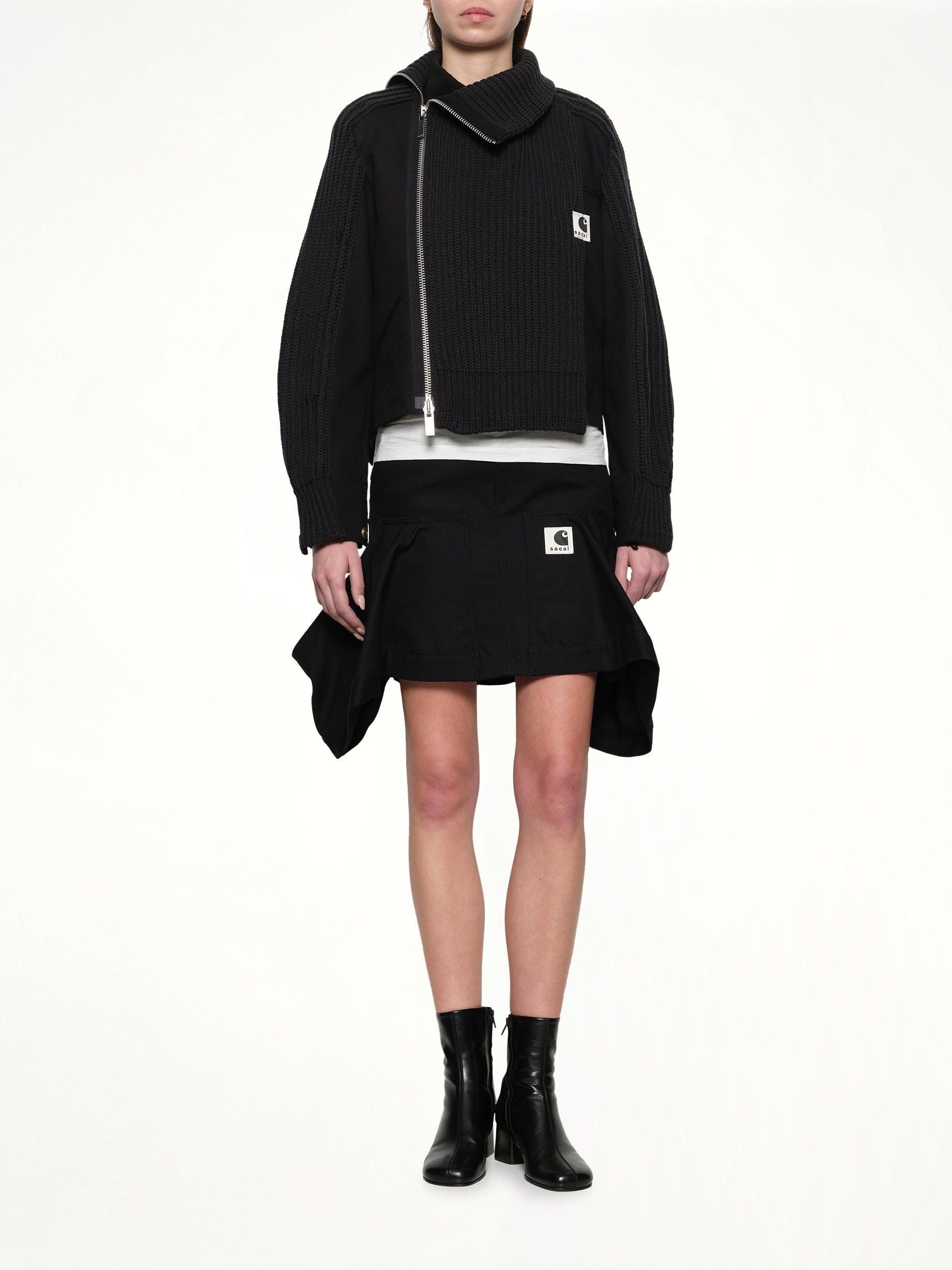 Carhartt WIP Duck x Wool Knit Blouson in Black