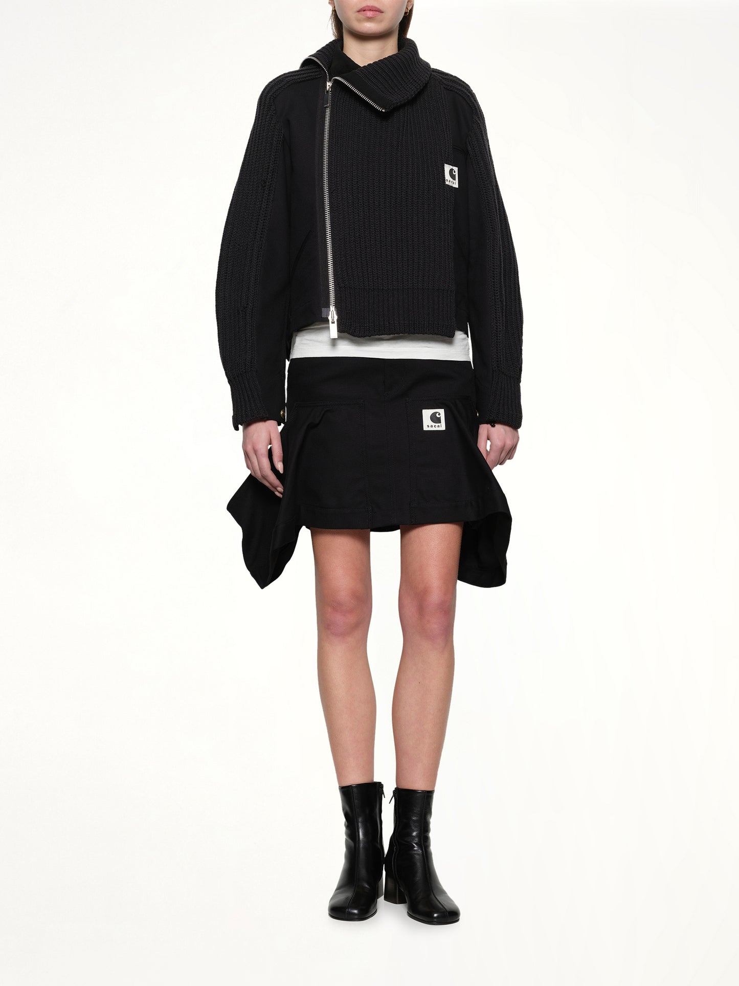 Carhartt WIP Duck x Wool Knit Blouson in Black