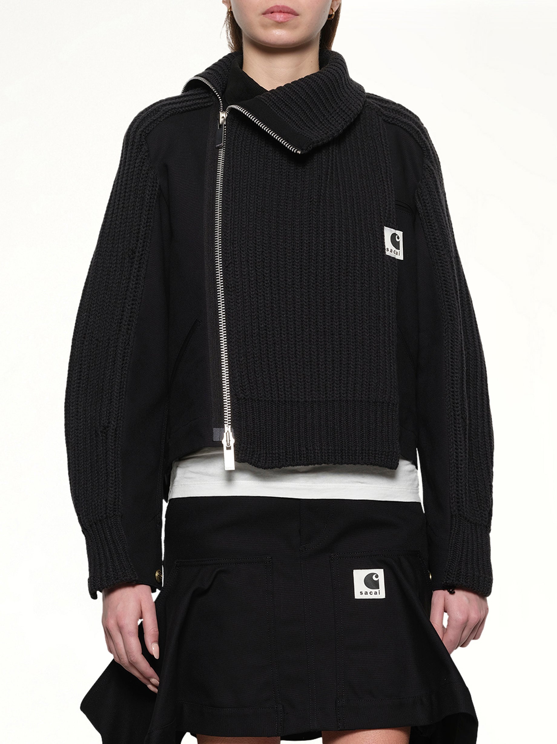 Carhartt WIP Duck x Wool Knit Blouson in Black