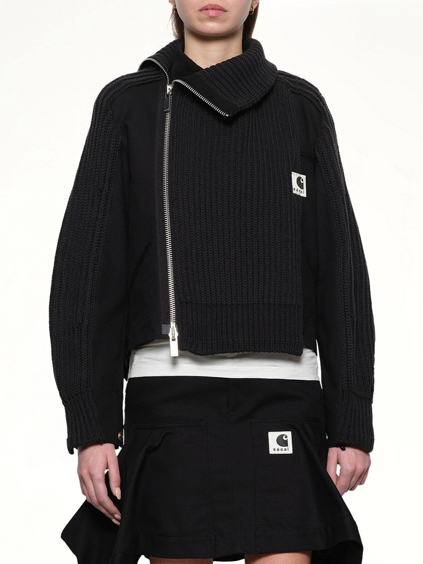 Carhartt WIP Duck x Wool Knit Blouson in Black