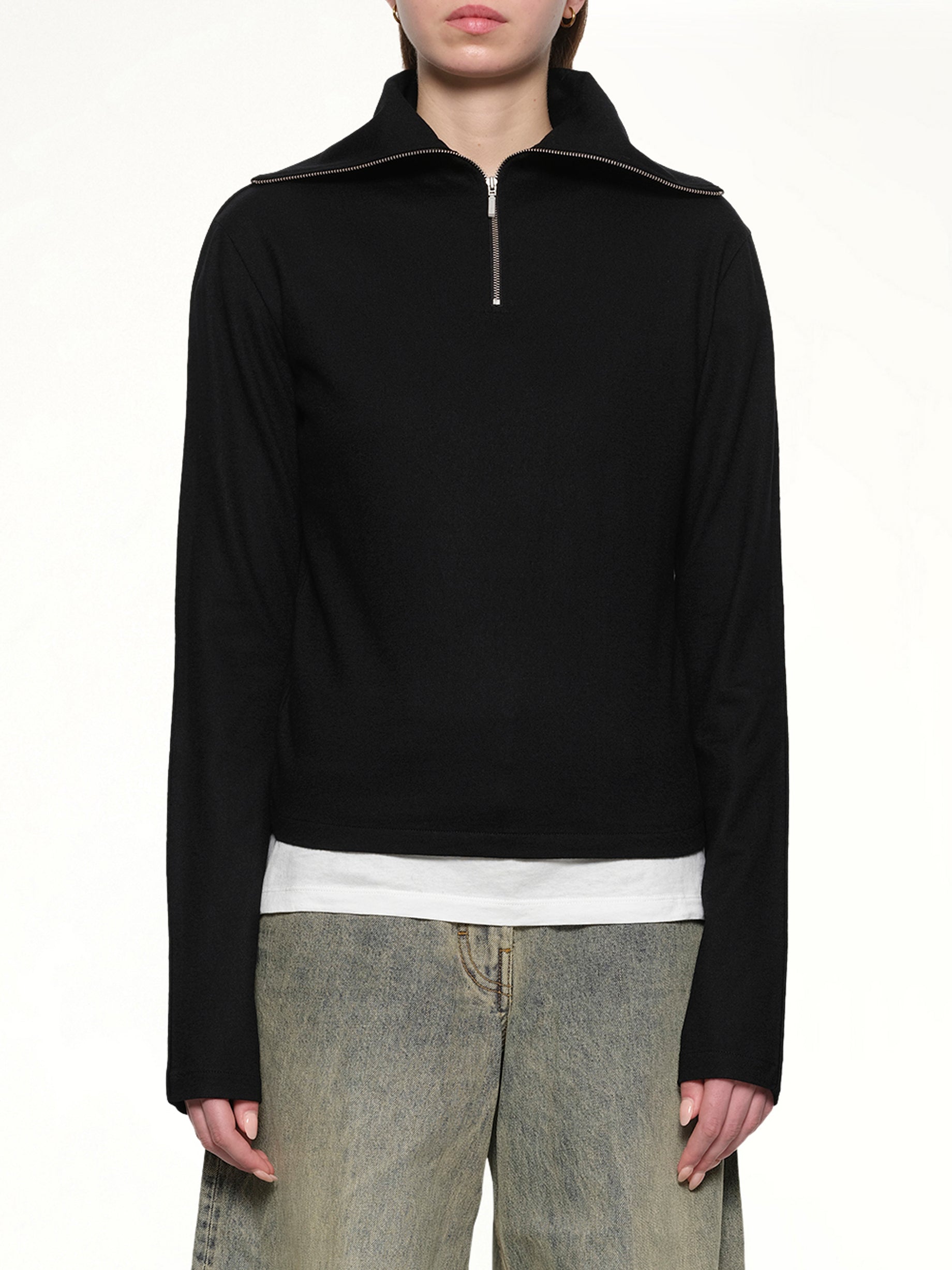 Apex Wool Top in Black