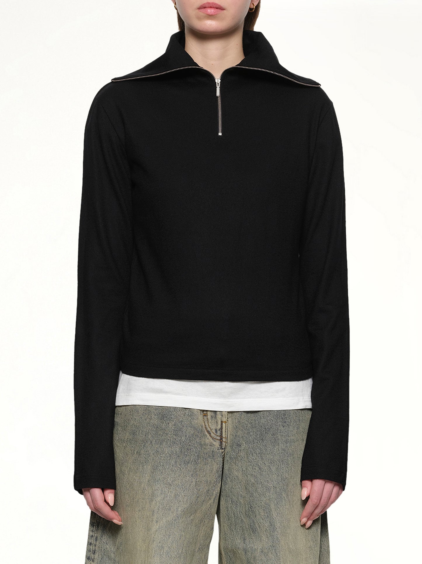 Apex Wool Top in Black