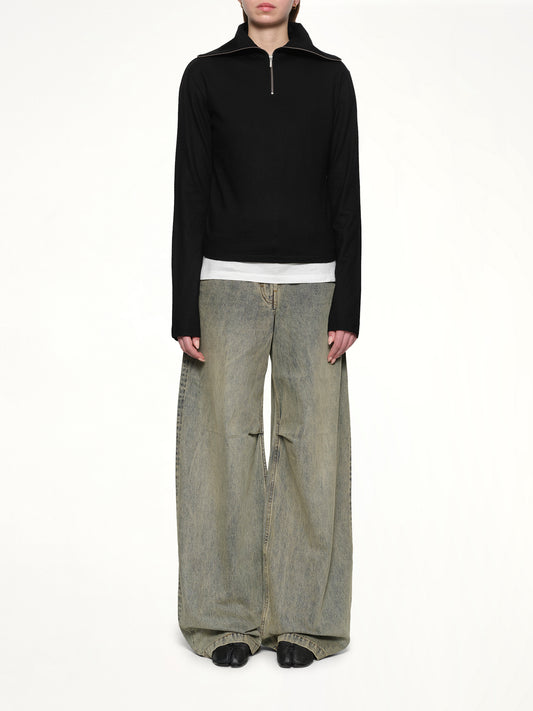 Apex Wool Top in Black