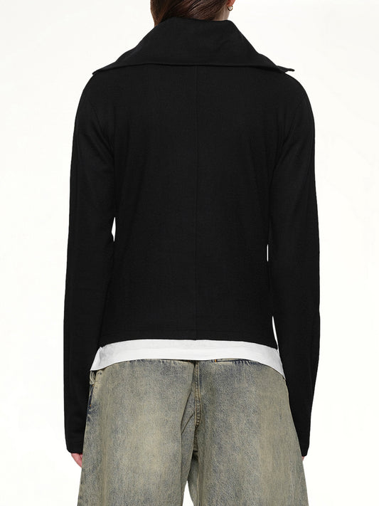 Apex Wool Top in Black