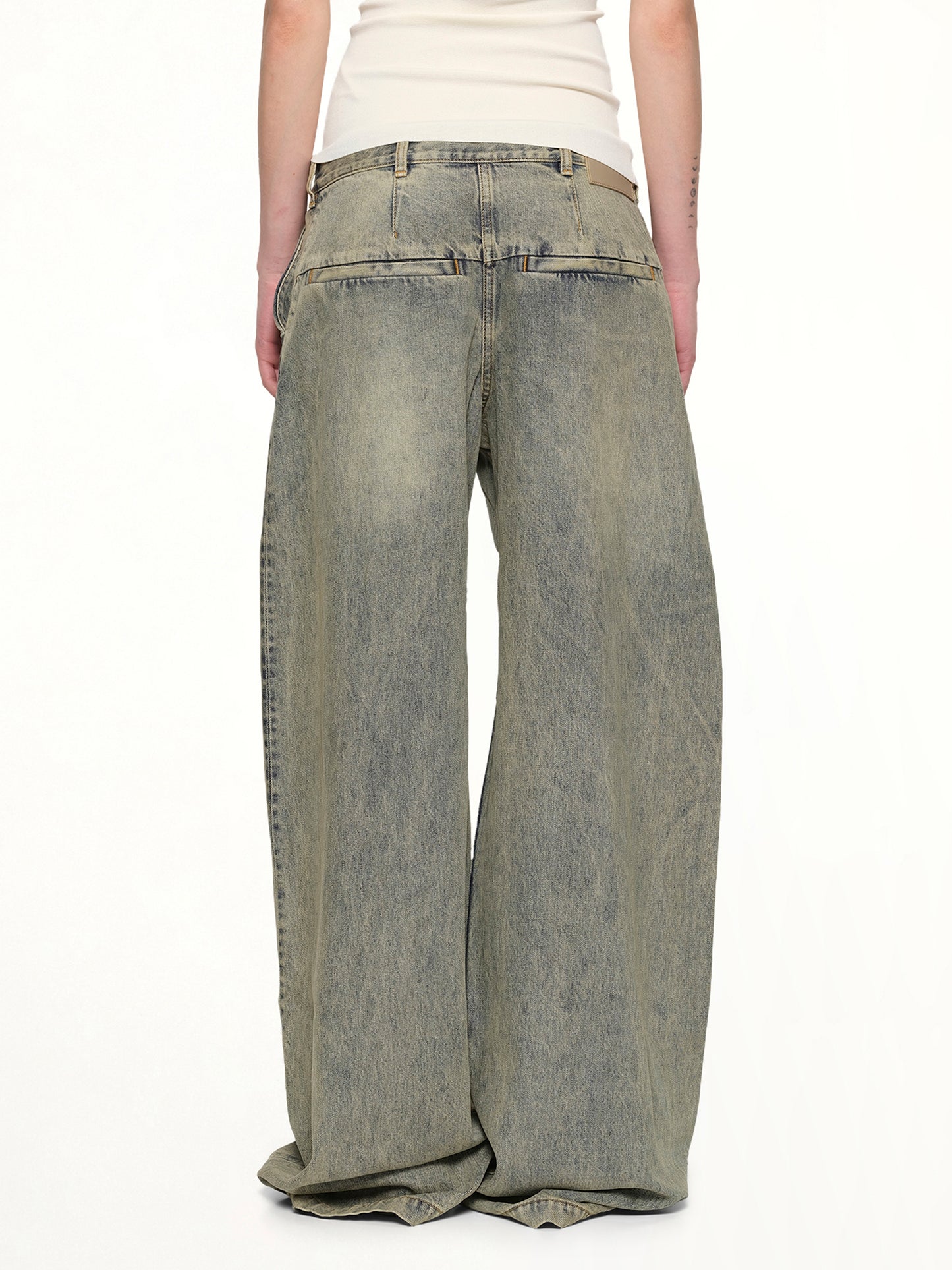 Squared Neck Top in Off White