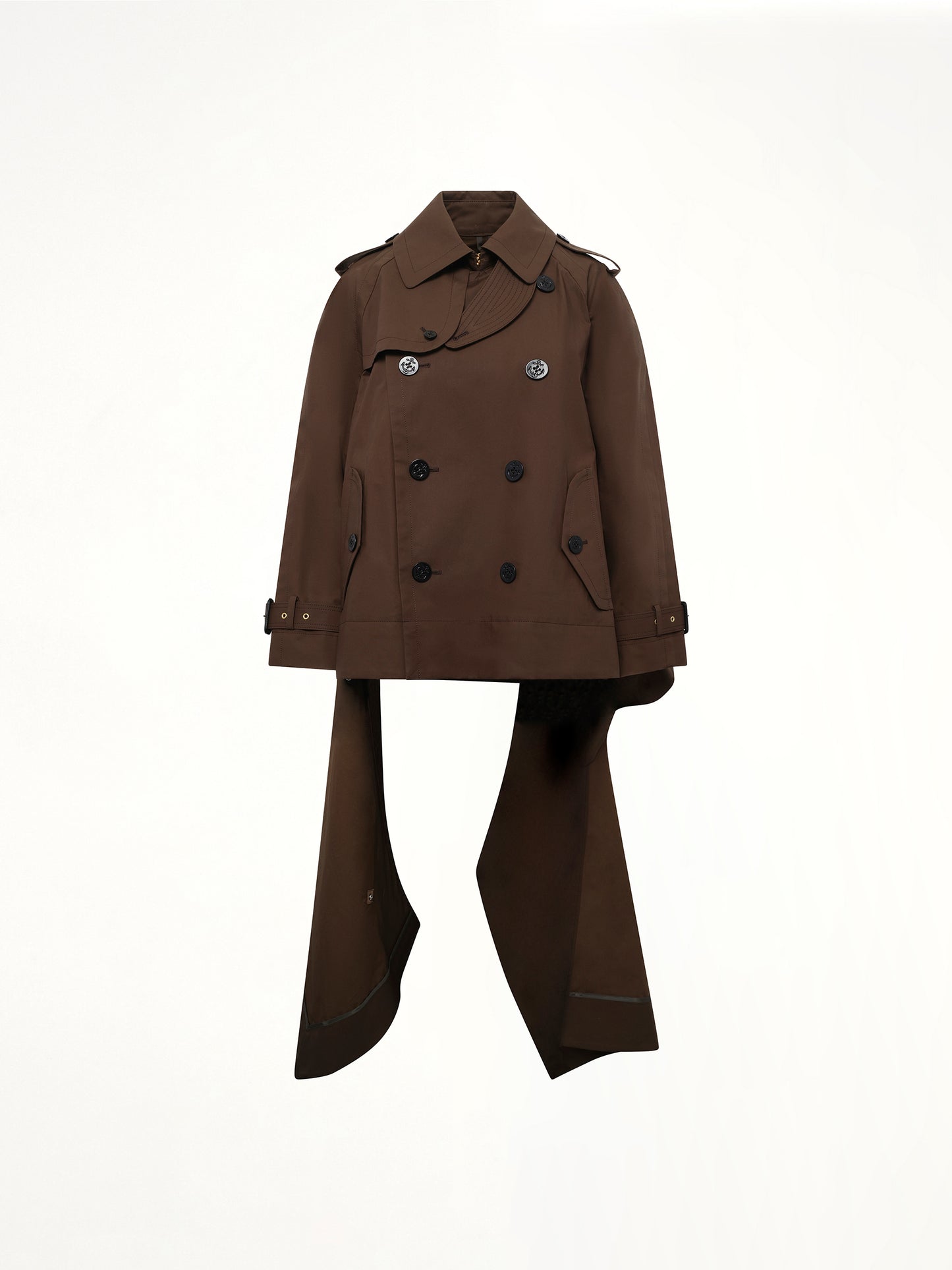 Cotton Gabardine Jacket in Brown