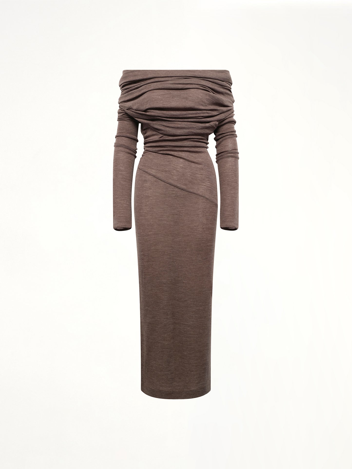 Bound Midi Dress in Pinecone