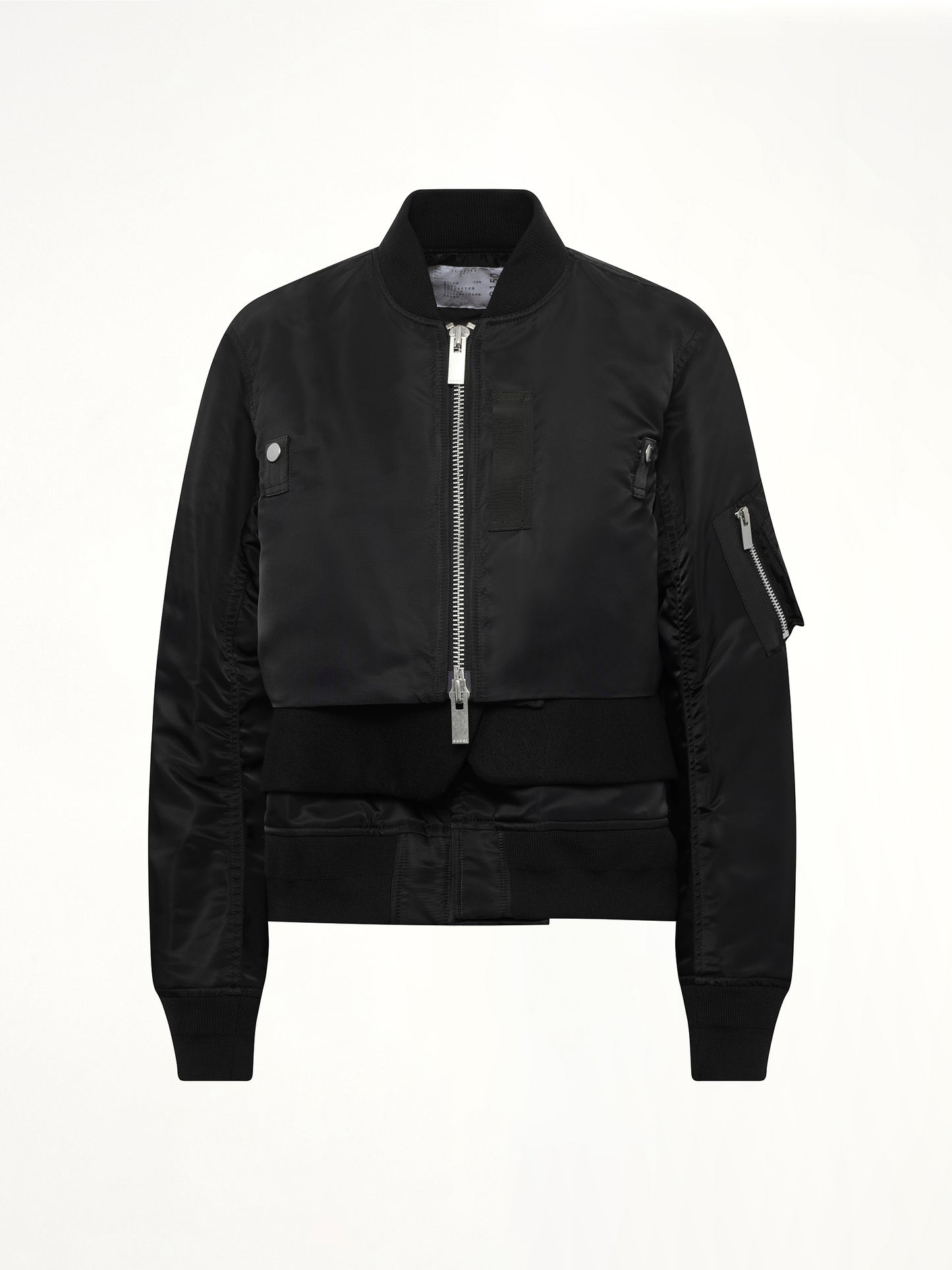 Nylon Twill x Wool Melton Blouson in Black