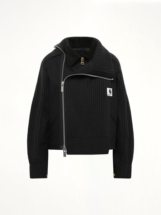 Carhartt WIP Duck x Wool Knit Blouson in Black