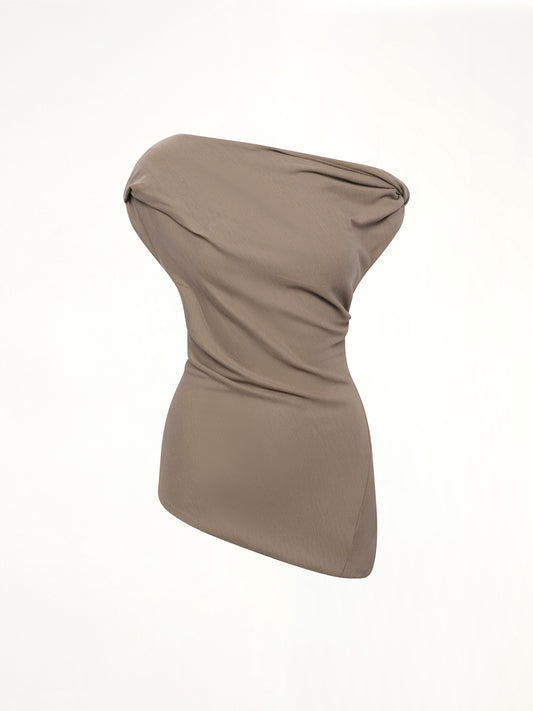 Jersey Twist Top in Beige