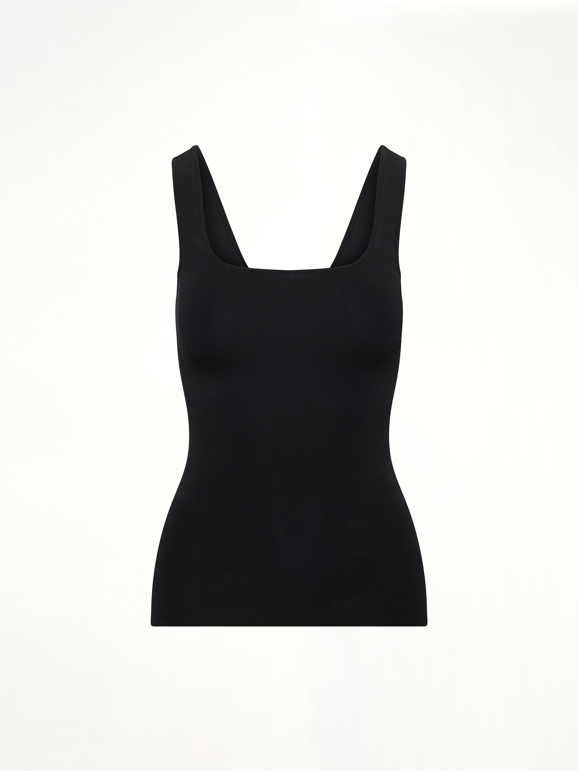 Squared Neck Top in Black