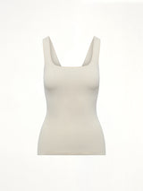 Squared Neck Top in Off White