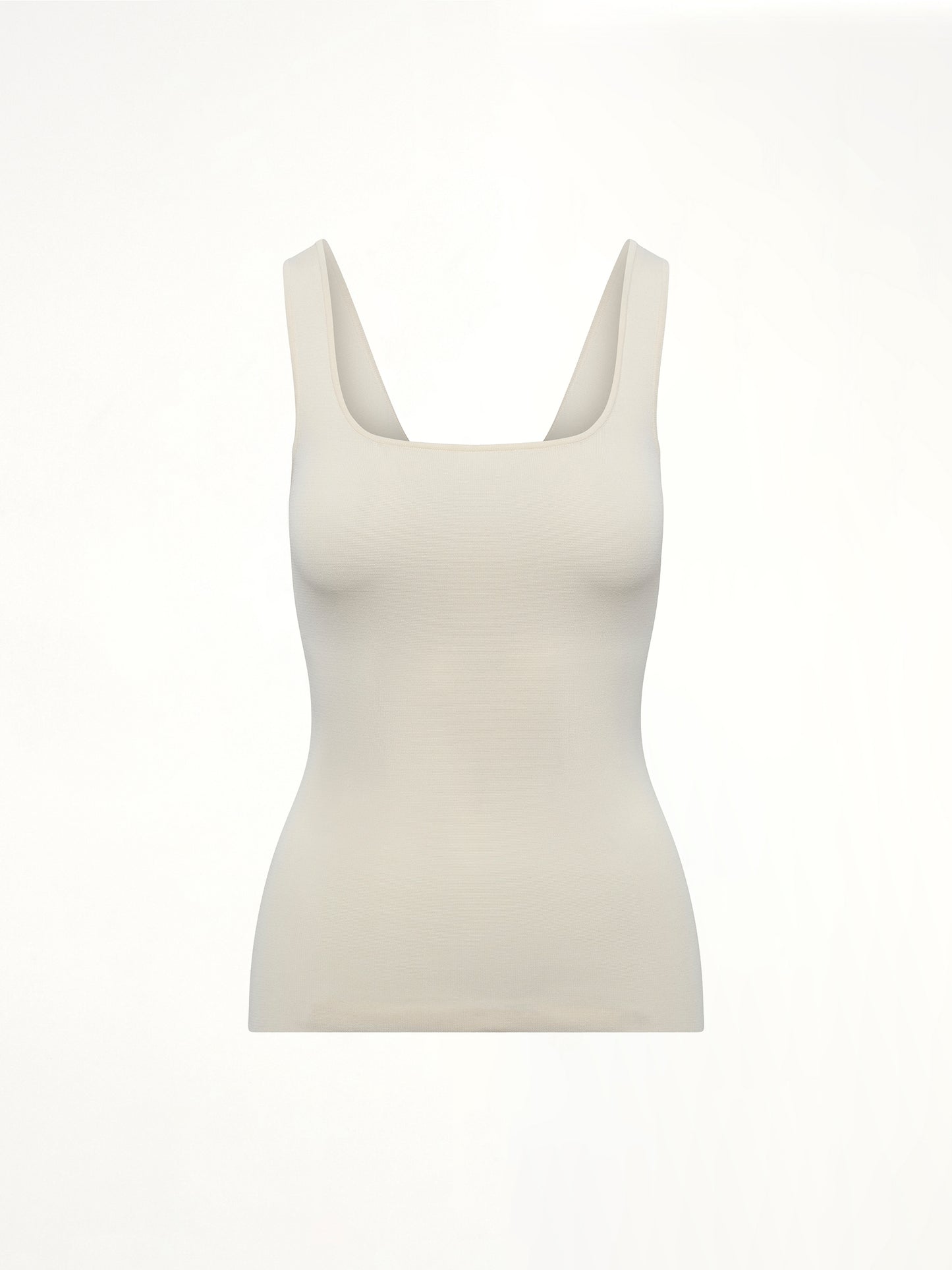 Squared Neck Top in Off White