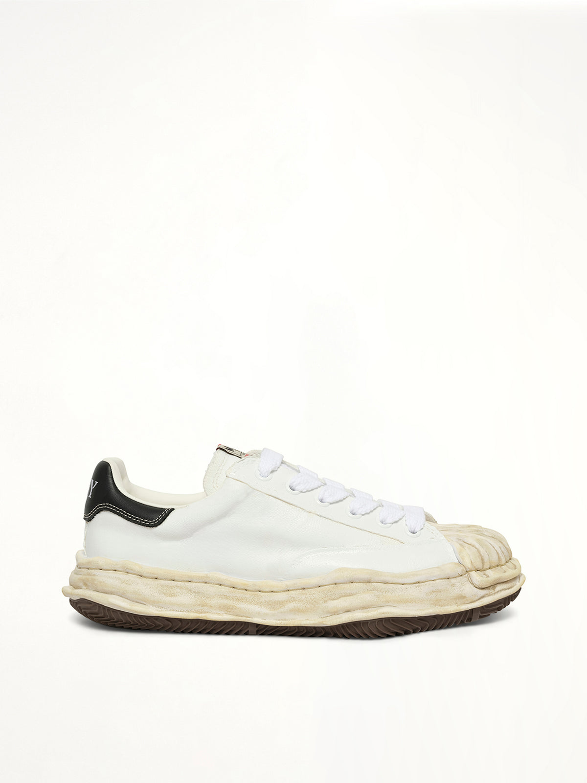 Blakey OG Torn Sneaker in White Side View | MAISON MIHARA YASUHIRO