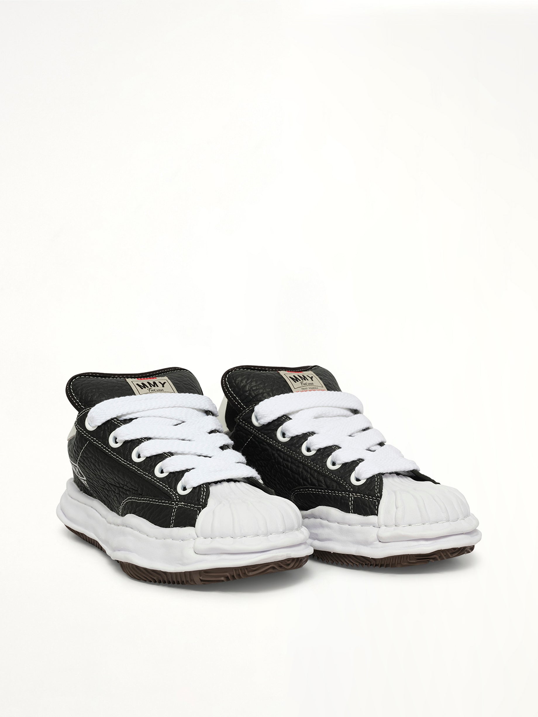 Blakey Puffer OG Sneaker in Black Front View | MAISON MIHARA YASUHIRO
