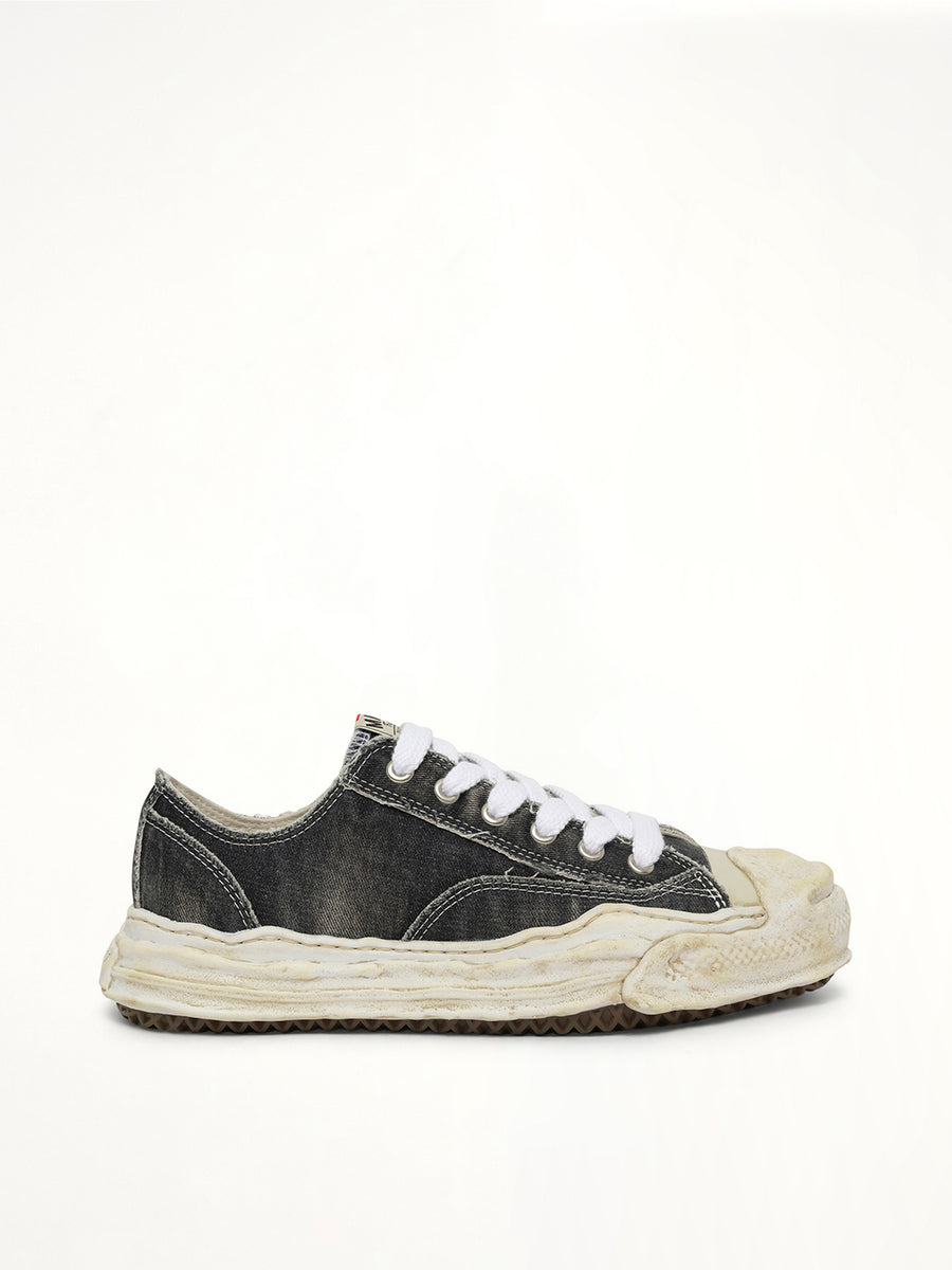 Hank OG Sole Bleaching Sneaker in Black Side View | MAISON MIHARA YASUHIRO