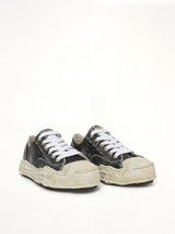 Hank OG Sole Bleaching Sneaker in Black Front View | MAISON MIHARA YASUHIRO