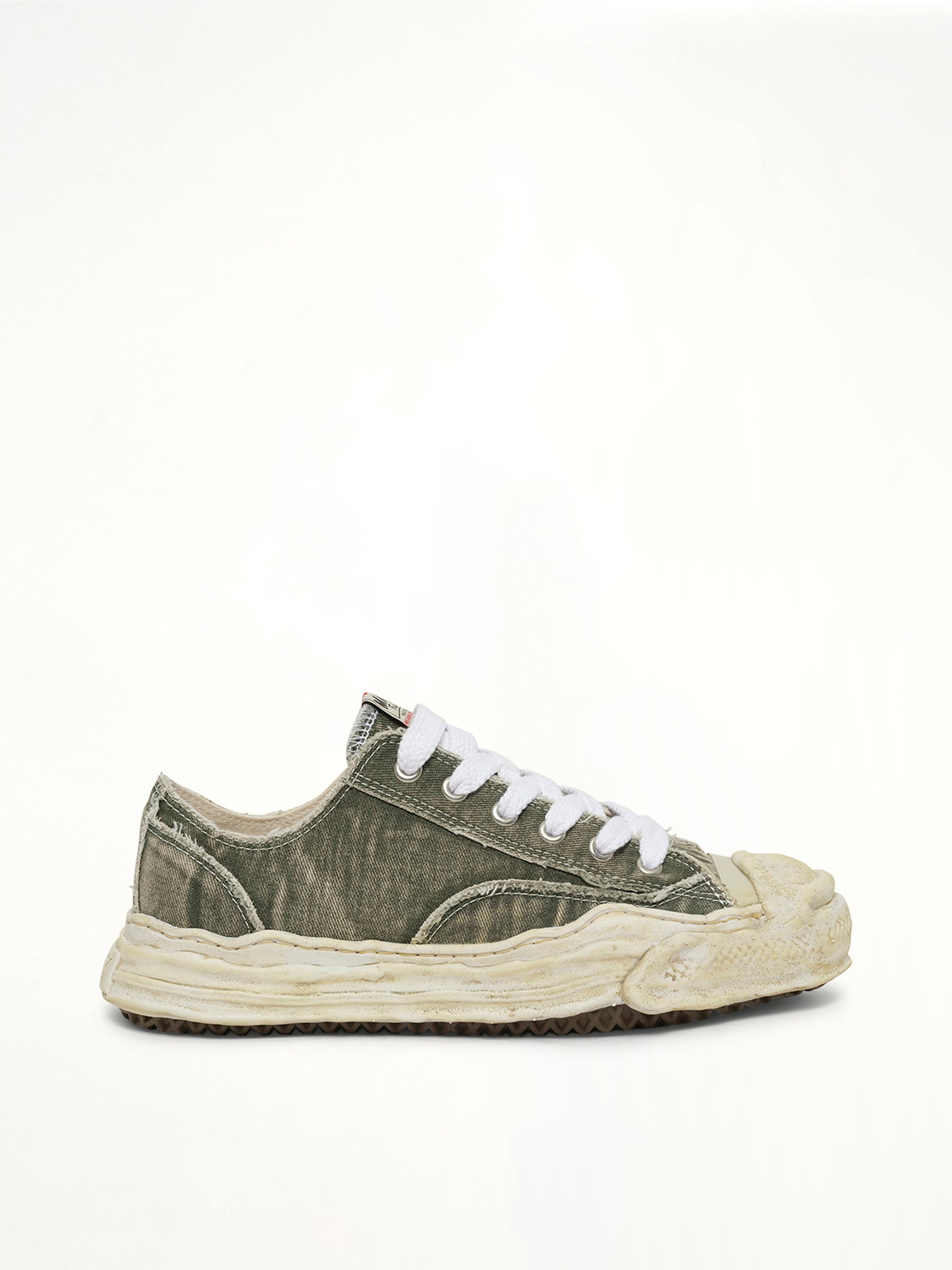 Hank OG Sole Bleaching Sneaker in Gray Side View | MAISON MIHARA YASUHIRO
