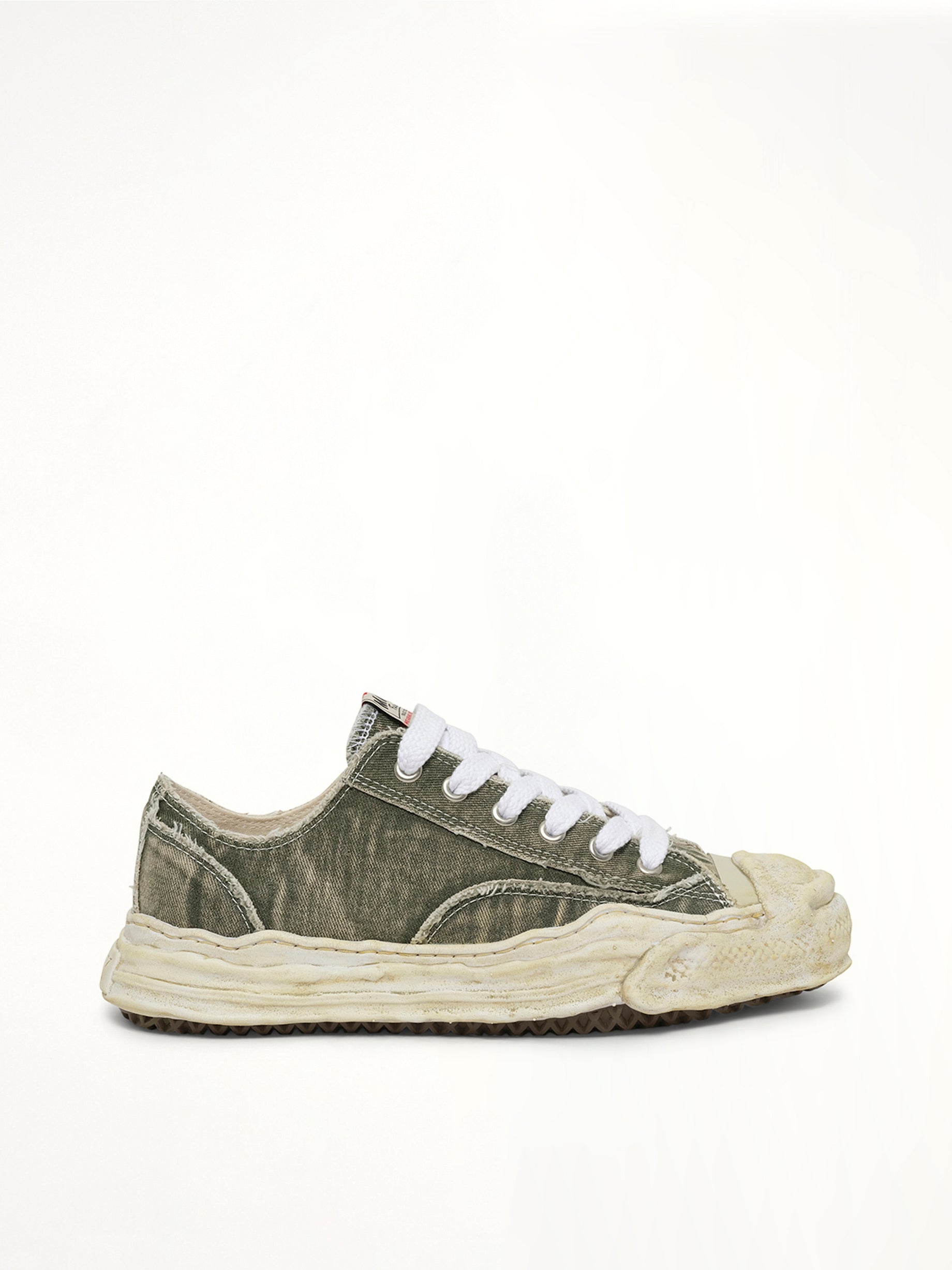 Hank OG Sole Bleaching Sneaker in Gray Side View | MAISON MIHARA YASUHIRO