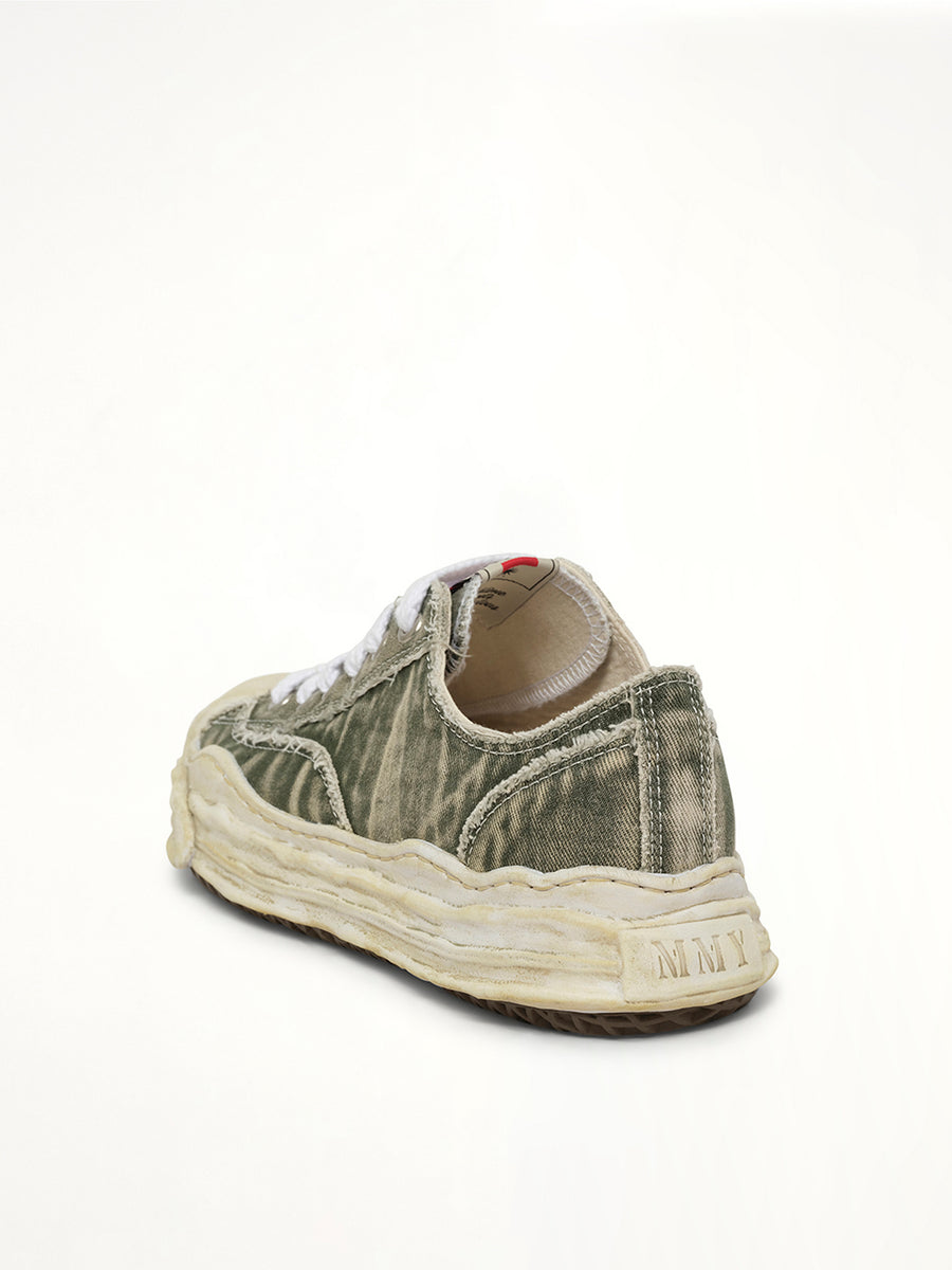 Hank OG Sole Bleaching Sneaker in Gray Back View | MAISON MIHARA YASUHIRO