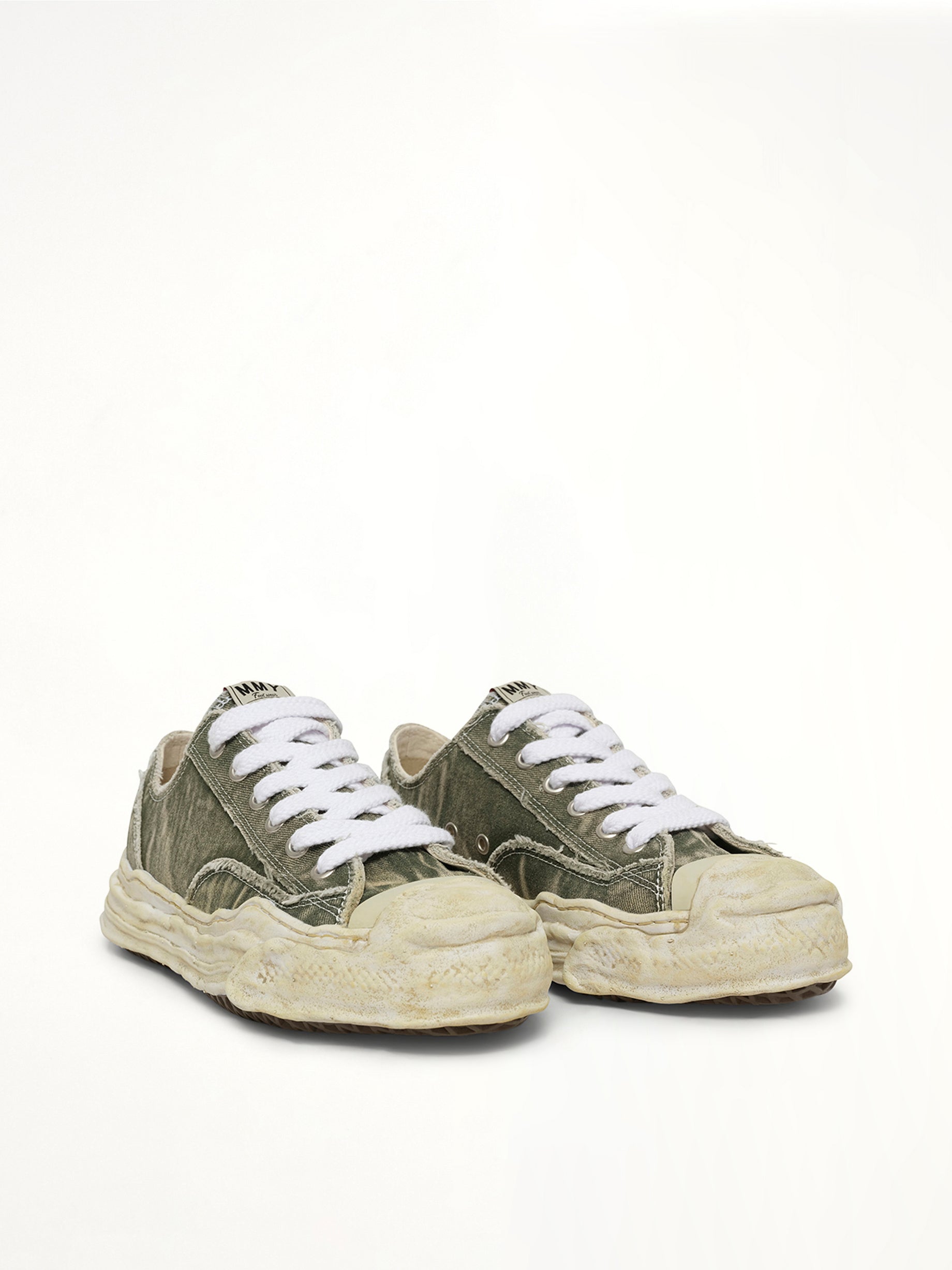 Hank OG Sole Bleaching Sneaker in Gray Front View | MAISON MIHARA YASUHIRO