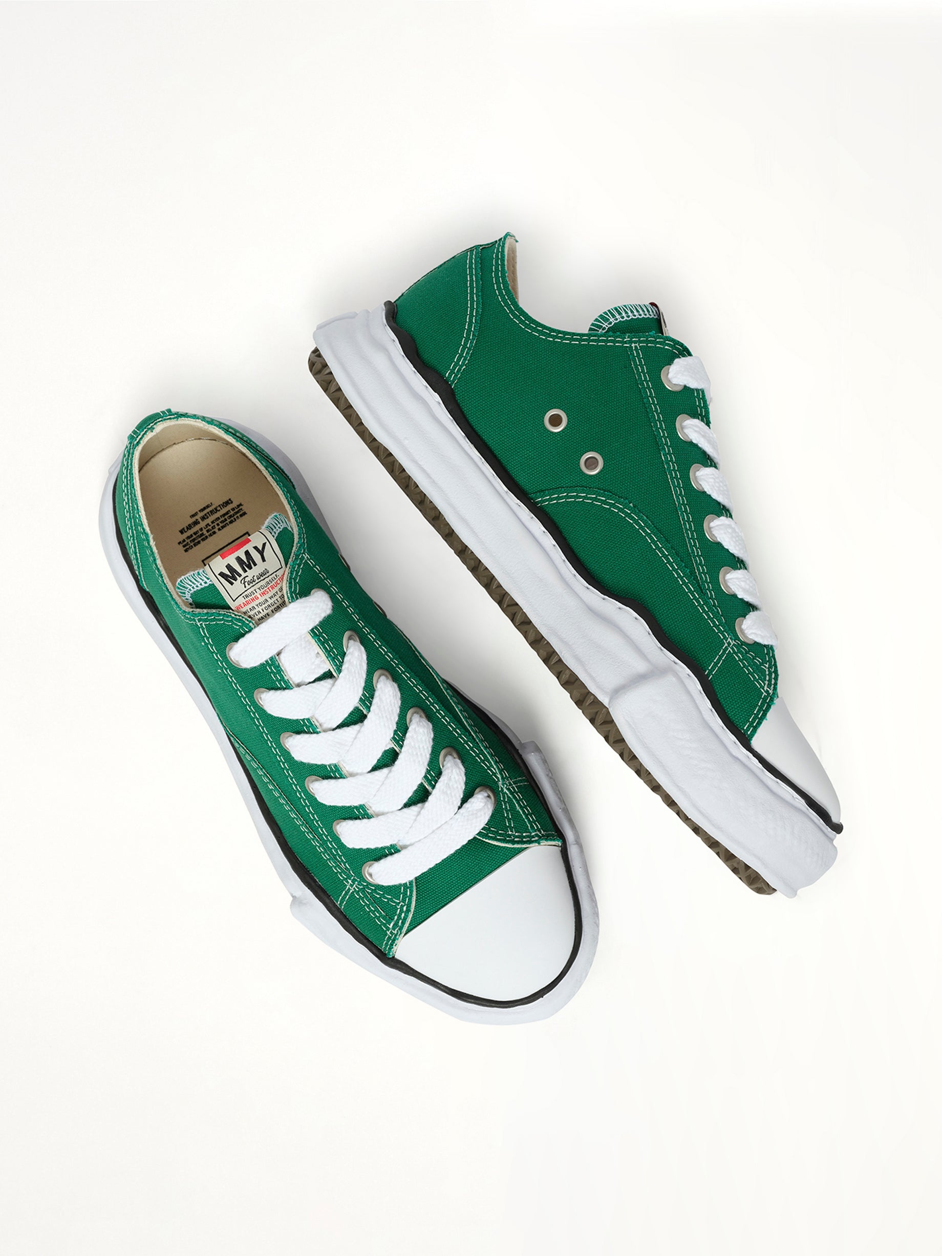 Peterson OG Sneaker in Cl Green Top View | MAISON MIHARA YASUHIRO