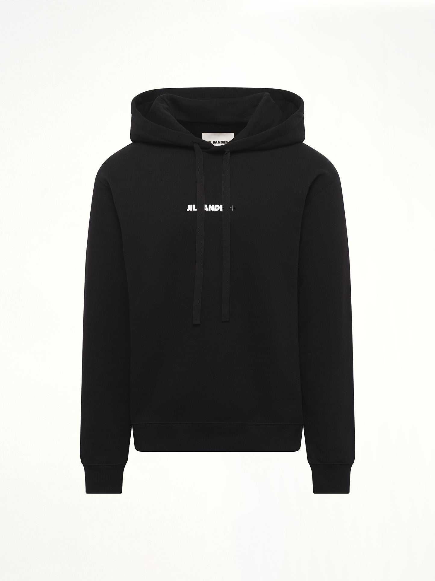 Plus Compact Terry Hoodie in Black