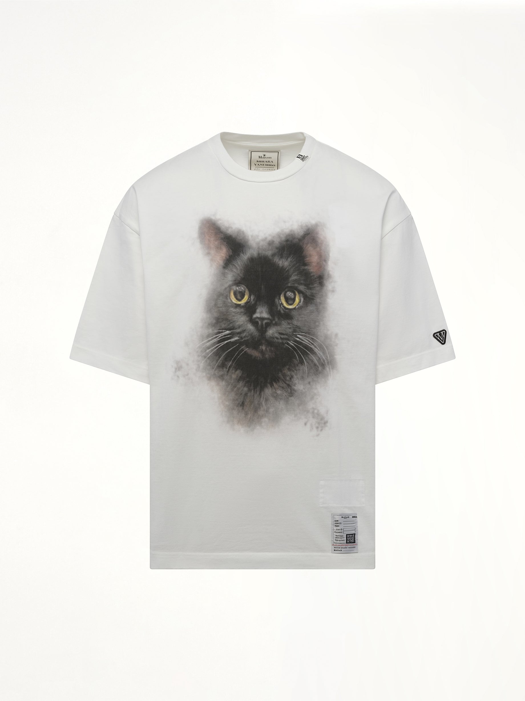 Cat Printed T-Shirt in White