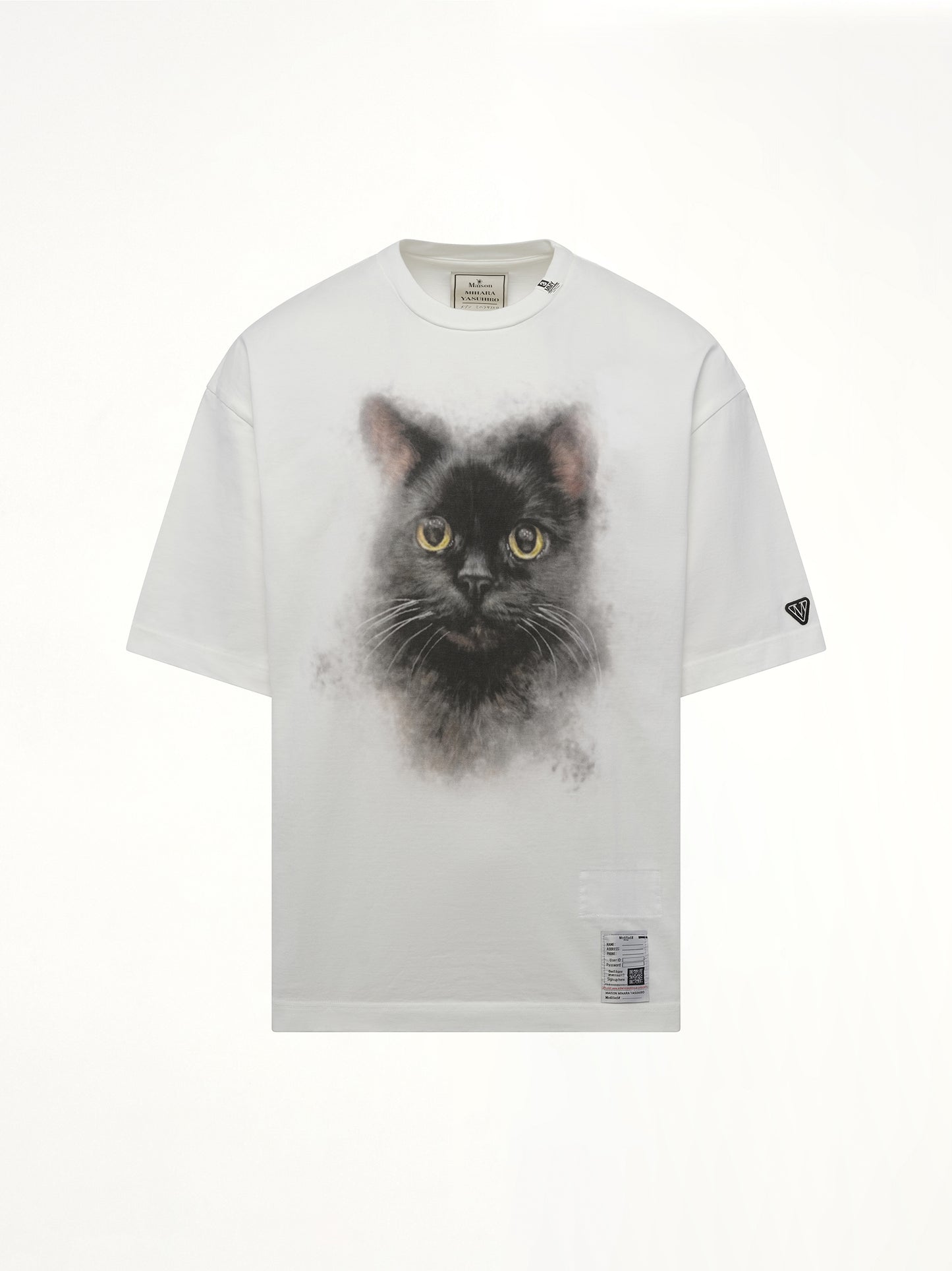 Cat Printed T-Shirt in White