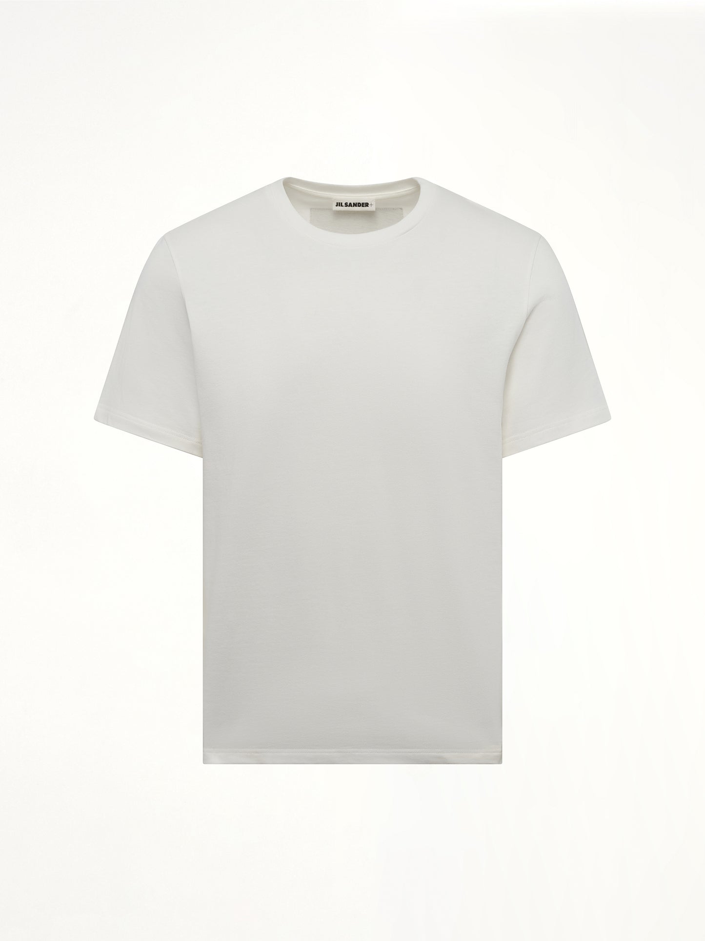 Leather Patch T-Shirt in Porcelain