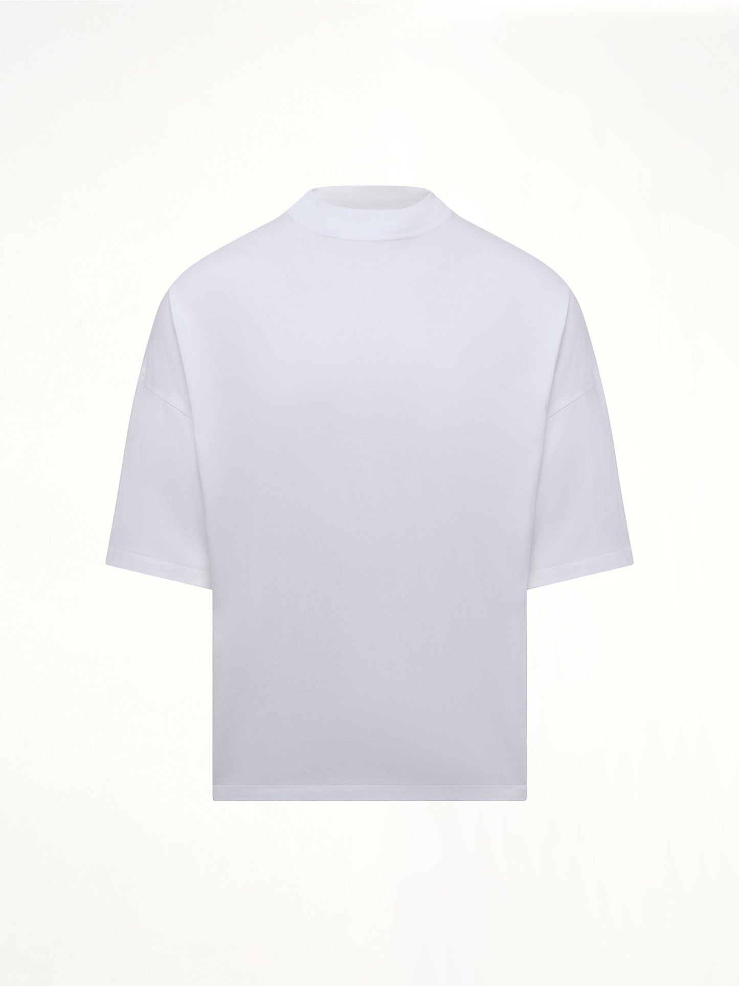 Mock Neck T-Shirt in White