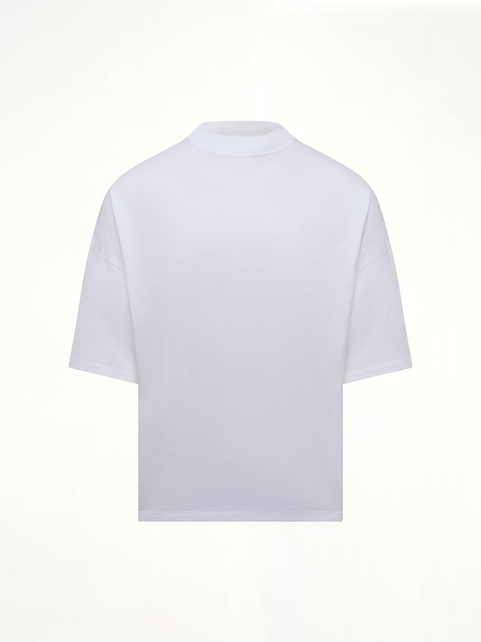 Mock Neck T-Shirt in White