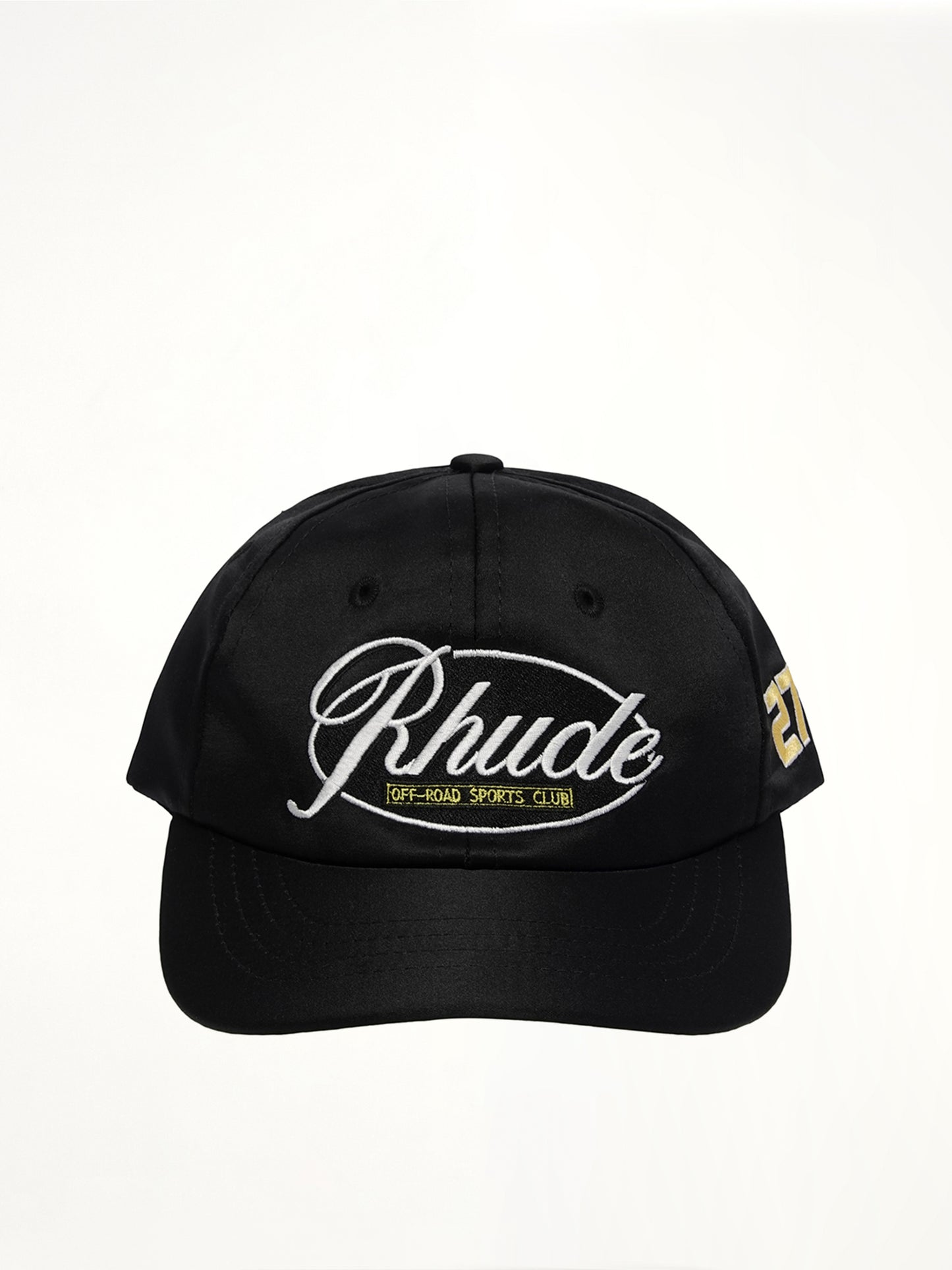 Rhude Sports Club Curved Brim Hat in Black