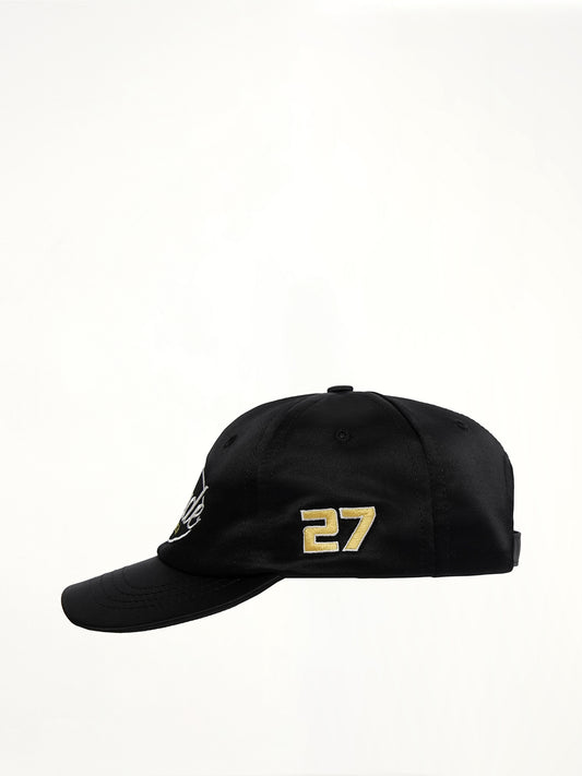 Rhude Sports Club Curved Brim Hat in Black