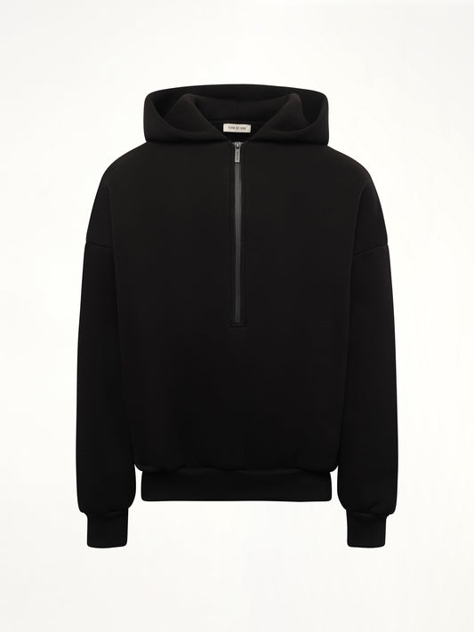 Athletic Halfzip Hoodie in Black