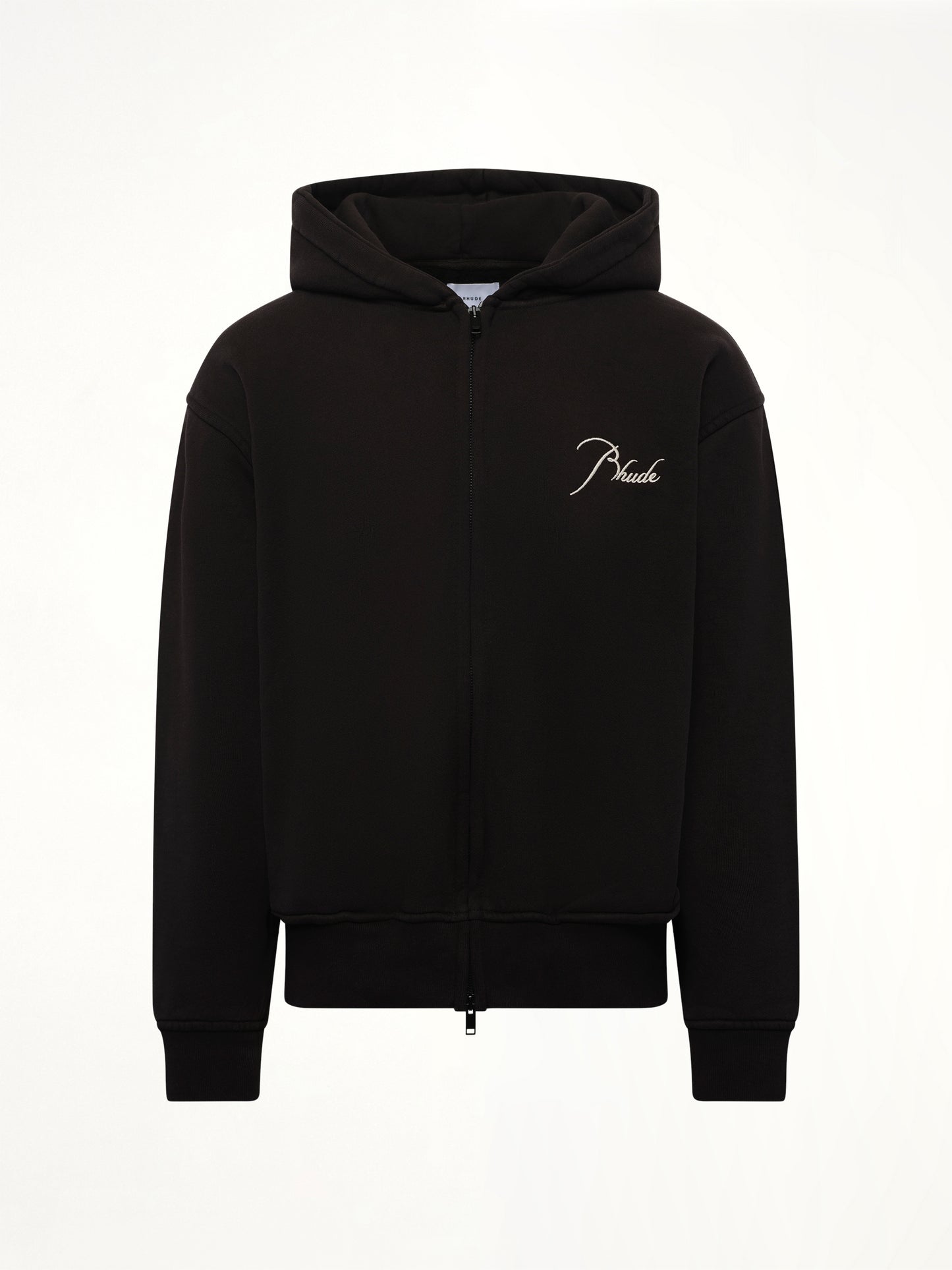 Classique Zip Up Hoodie in Black/White