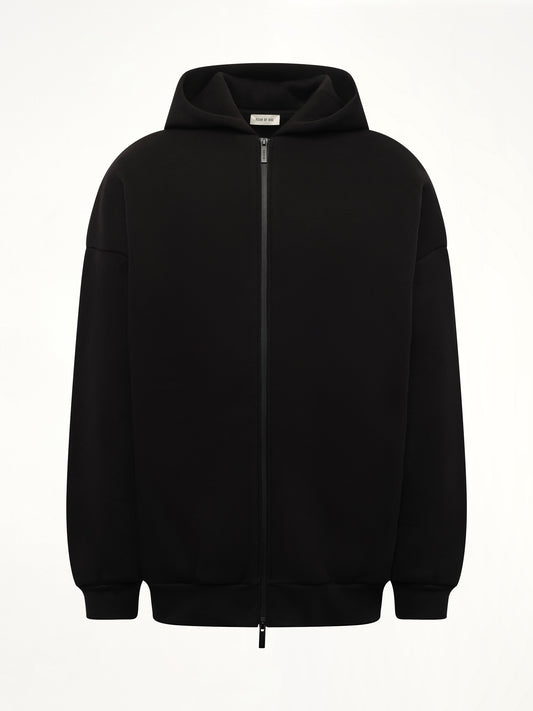 Zip Hoodie in Black