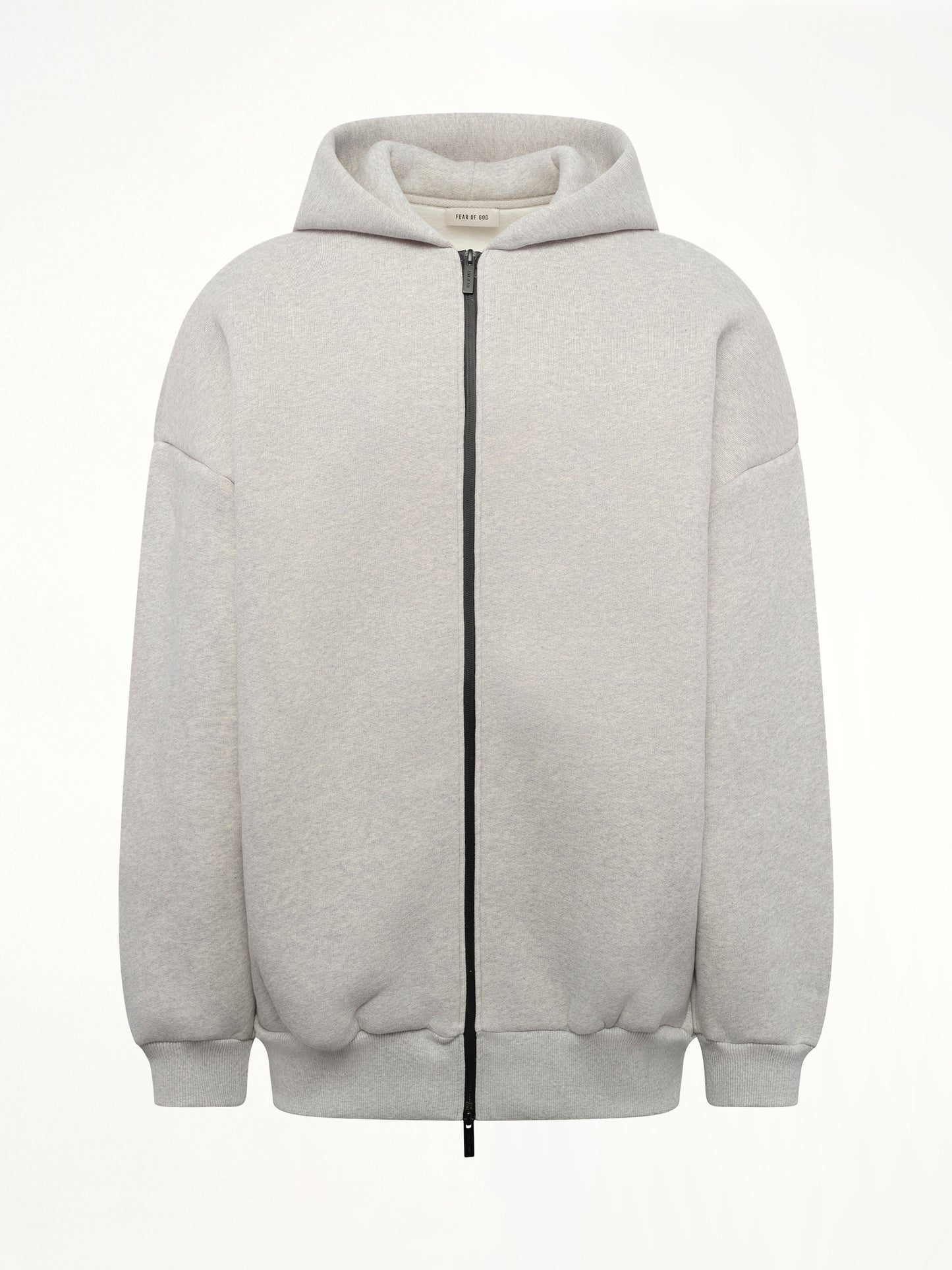 Zip Hoodie in Melange Grey