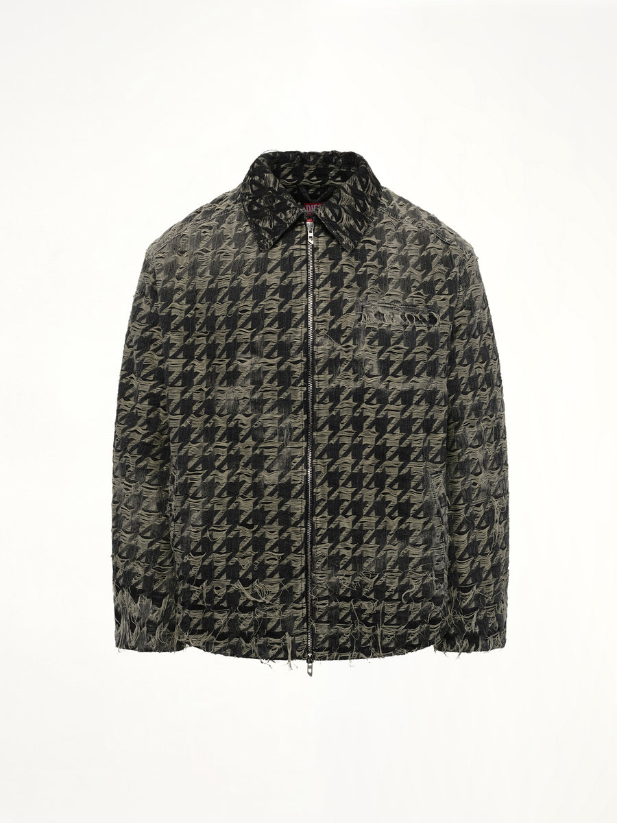 D-ELMO-FSH Runway Denim Jacket in Black