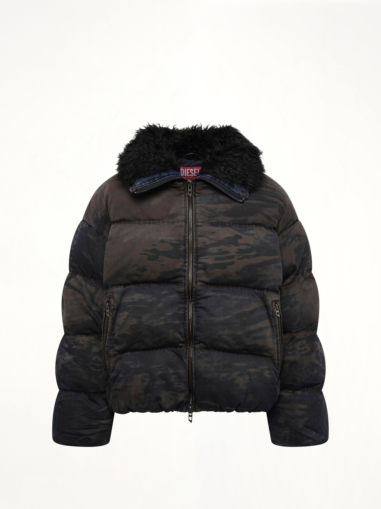 W-JOHNS Shearling Down Jacket in Brown