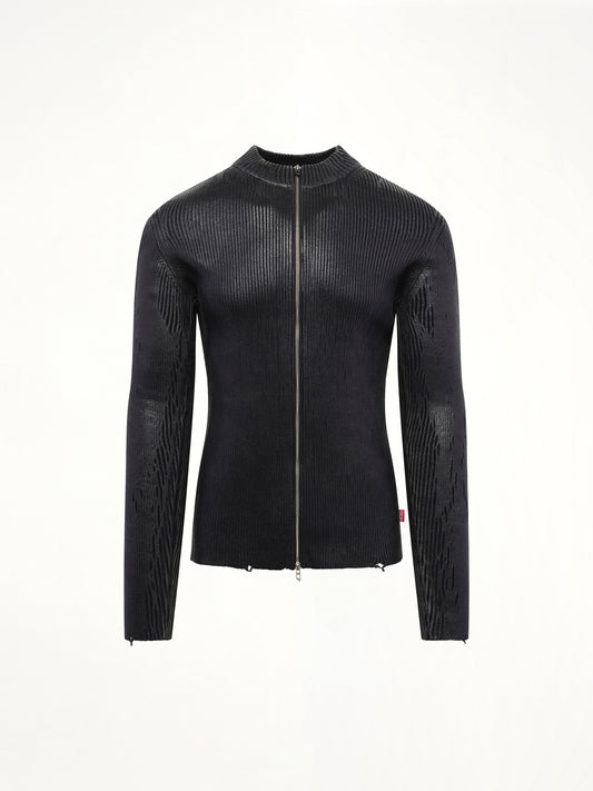 K-DARGY-D Zip Sweater in Black
