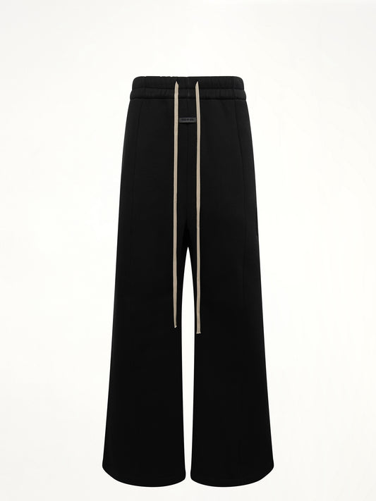 Wide Leg Sweatpant in Black